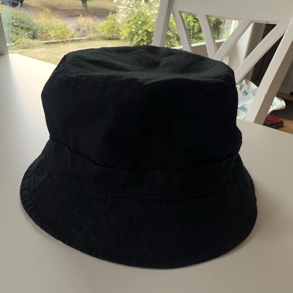 Reversible Sushi Print Bucket Hat Black Japanese Food Nigiri Maki Novelty Y2K - Picture 3 of 5